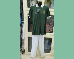 Green T Shirt with White Lower Indian Air Force Sports Uniform Set